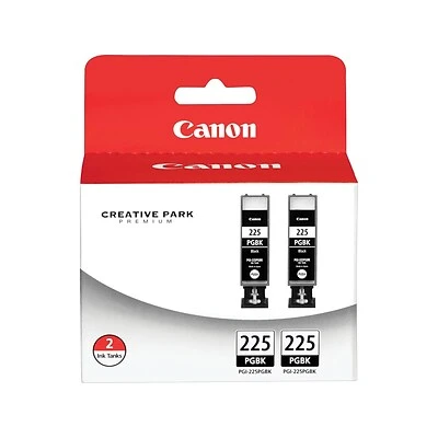 Canon PGI-225 Black Standard Yield Ink Cartridge, 2/Pack (4530B007) 4 Canon PGI-225 Black Standard Yield Ink Cartridge, 2/Pack (4530B007) - Image 2