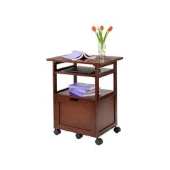 Printer Stands And Carts Winsome Piper 3-Shelf Wood Mobile Printer Stand, Brown (94427) -Epson Shop sp42125642 s7