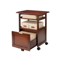 Printer Stands And Carts Winsome Piper 3-Shelf Wood Mobile Printer Stand, Brown (94427) -Epson Shop sp42125643 s7