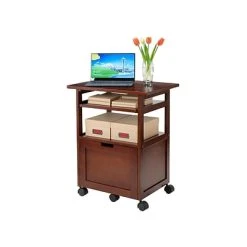 Printer Stands And Carts Winsome Piper 3-Shelf Wood Mobile Printer Stand, Brown (94427) -Epson Shop sp42125647 s7