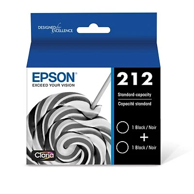 Epson T212 Black Standard Yield Ink Cartridge, 2/Pack (T212120-D2) 3 Epson T212 Black Standard Yield Ink Cartridge, 2/Pack (T212120-D2)