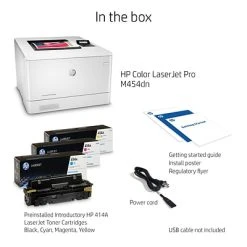 Printers HP LaserJet Pro M454dn USB & Network Ready Color Laser Printer With Duplexing, White (W1Y44A#BGJ) -Epson Shop sp56867743 s7