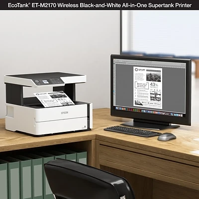 Printers Epson EcoTank® ET-M2170 Wireless Monochrome All-in-One SuperTank Printer 9 Printers Epson EcoTank® ET-M2170 Wireless Monochrome All-in-One SuperTank Printer - Image 7
